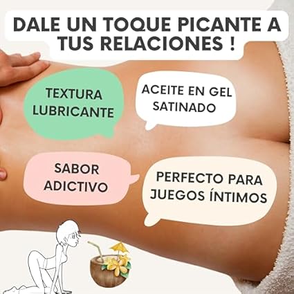 Aceite masajes eróticos comestibles/gel lubricante parejas. Para masajes corporales y eróticos íntimos, lubricantes adultos, mujer. Estimulador, íntimo. Estimulantes. Sabor ecológica (200, Coco)