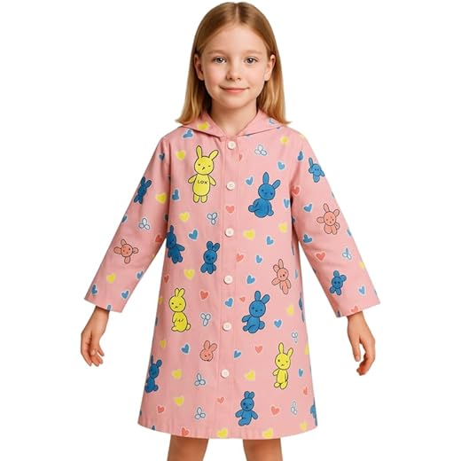 Kids Bunny Print Raincoat - Multisize