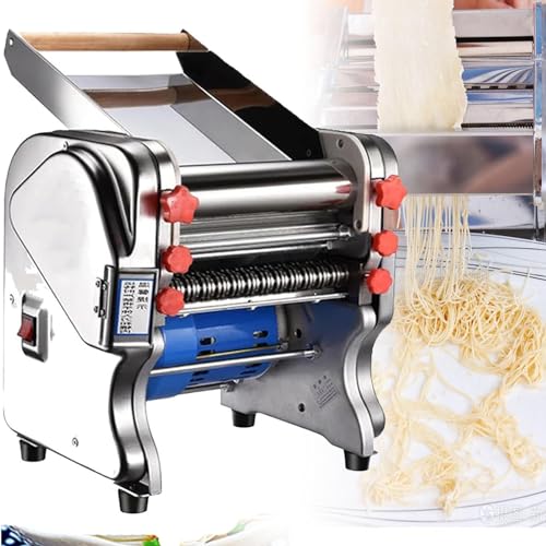 Electric Pasta Maker Machine, 550W/750W Stainless Steel Noodle Press, Adjustable Thickness for Fresh Spaghetti, Dumpling Skin, Easy to Use, Durable Kitchen Appliance