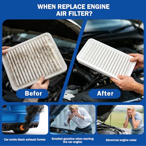 Image of Engine and Cabin Air Filter Set for Toyota Corolla 2009-2019, Matrix 2009-2014, Yaris 2007-2018, Scion xD 2008-2014, Vibe 2009-2010 - Replacement Filters CF10285 CA10190 Accessories