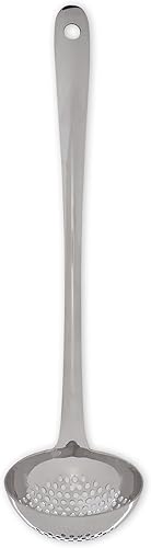 RSVP International Endurance Kitchen Collection - Herramientas coladoras perforadas, cucharón, acero inoxidable 188