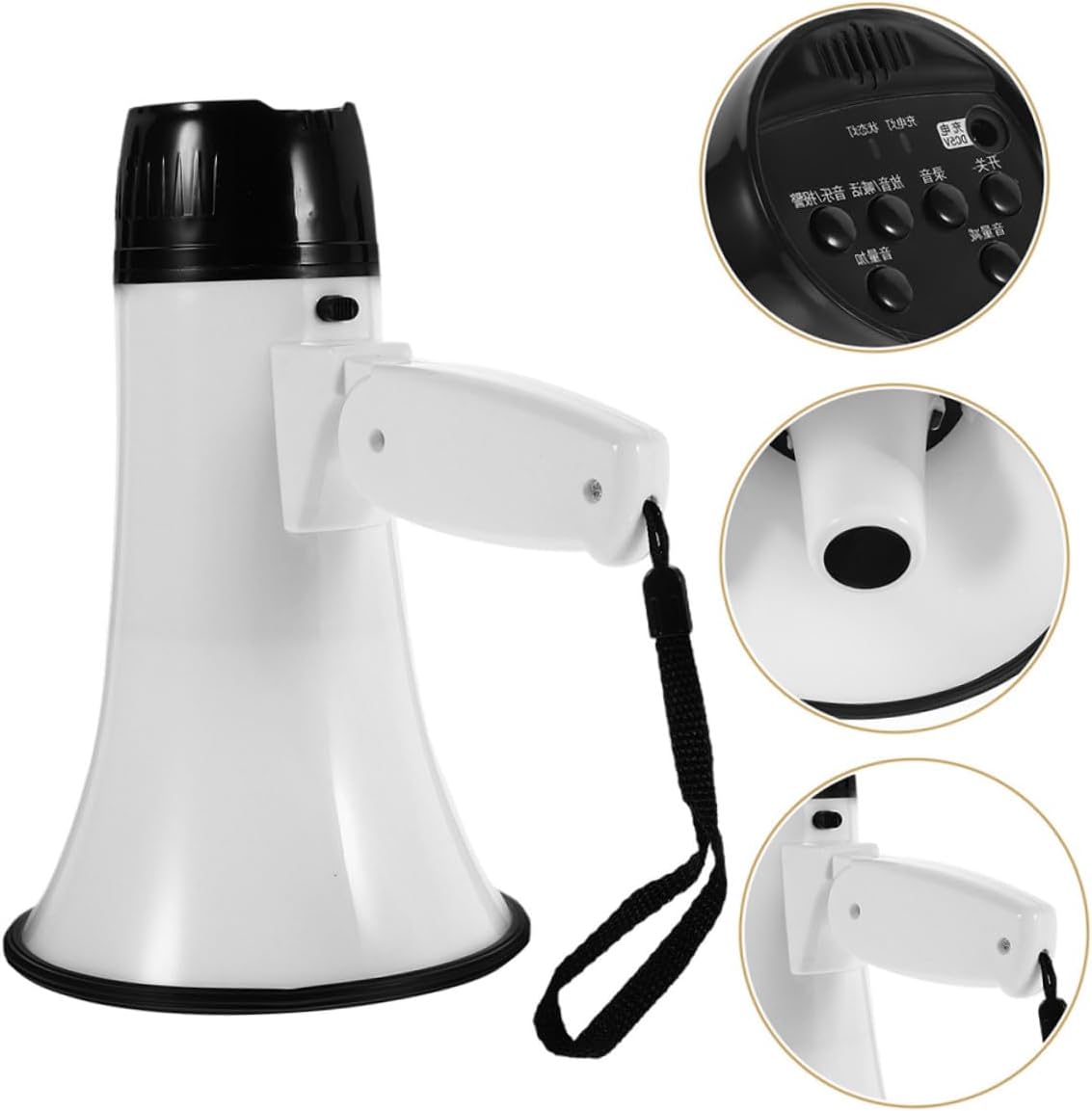 Portable Handheld Megaphone Cheer Loudspeaker with Recording Function Battery Operated Megaphone for Sports Events Rallies and Outdoor Use