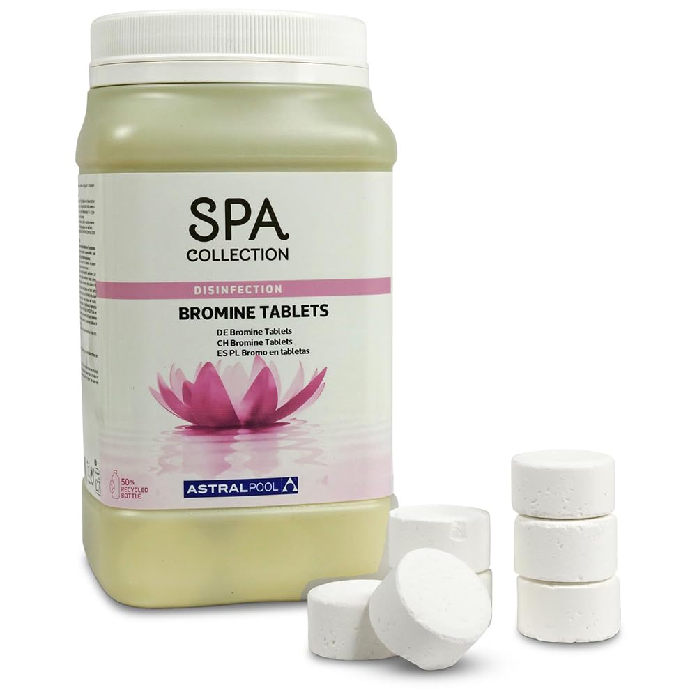 Astral Pool SPA Collection - Brom Tabletten Whirlpool - 1 kg - 50 x 20g - Alternative zu Chlor - Geruchsarme Wasserdesinfektion