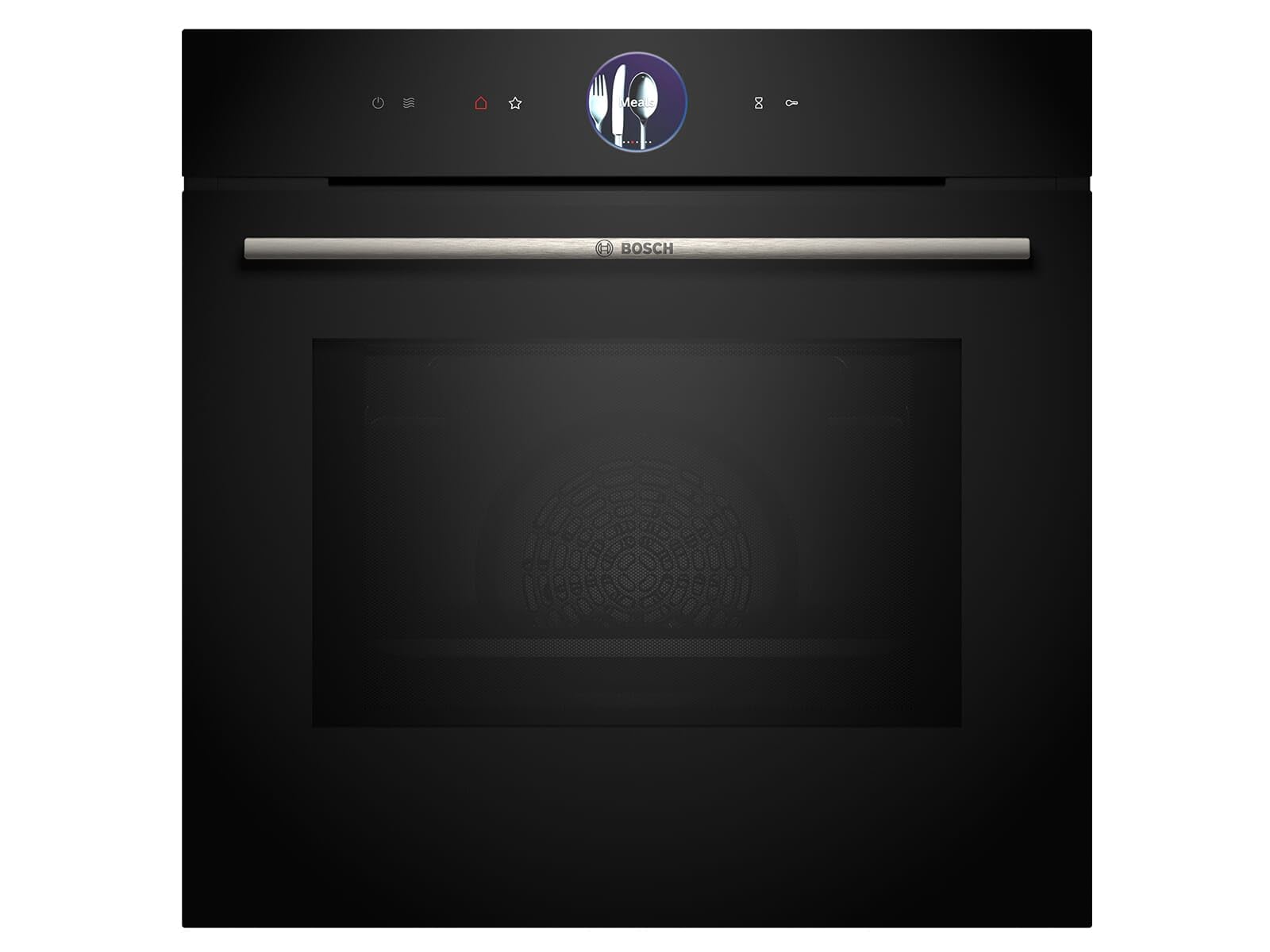 Bosch HMG7361B1, seria 8 inteligentny piekarnik do zabudowy z funkcją kuchenki mikrofalowej, 60 x 60 cm, Made in Germany, czarny, Air Fry, cyfrowy pierścień obsługowy, wyświetlacz dotykowy,