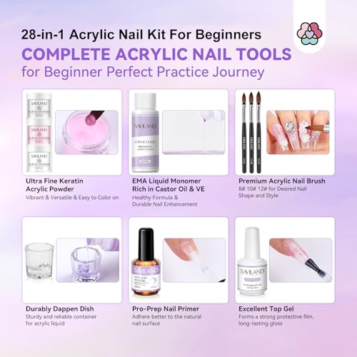 Saviland US3WT00274 Acrylic Nail Kit With Everything: Acrylic Kit thumb #3