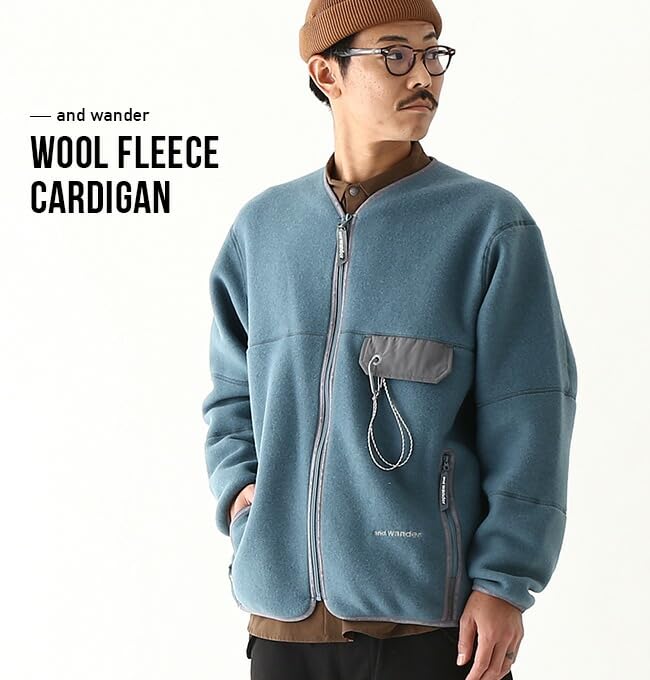 美品　アンドワンダー　カーディガン　3 美品 アンドワンダー カーディガン 3 and wander】vent cardigan