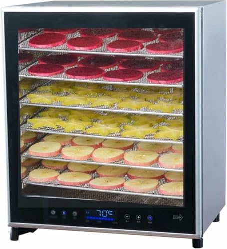 BTOIASYHF Deshidratador de Alimentos de 6 bandejas, secador de deshidratación de Aperitivos, Frutas, Verduras, Hierbas, Carne, máquina de Secado de Acero Inoxidable
