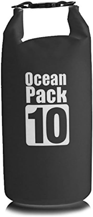 iMagitek Waterproof Dry Bag with Shoulder Strap for Boating, Kayaking, Hiking, Rafting, Snowboarding, Camping, Fishing and Beach (10L, Black)