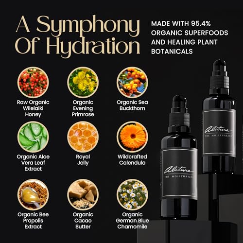 Alitura Naturals Face Moisturizer for Men & Women – 100ml Daily Hydrating Cream with Aloe Vera, Bee Propolis, Sea Buckthorn, & Honey – Anti-Aging, Soothing, Non-GMO, USA Made