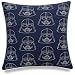 EurasiaDecor DecorHouzz Darth Vader Star Wars Embroidered Pillow Cases Cushion Cover Teen Children Standard Decorative Gift Birthday Kids 18"x18" (18X18, Darth Embroidered)