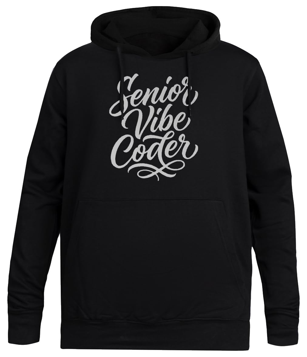 Starszy Programista Vibe Czarna Bluza Unisex Bez Płci Unisex Black Hoodie Men Women
