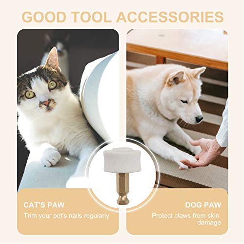 POPETPOP 10Pcs Dog Pet Prego Moedor Moedor Prego Elétrica Cabeça de Substituição Dicas Garra Pet Pre