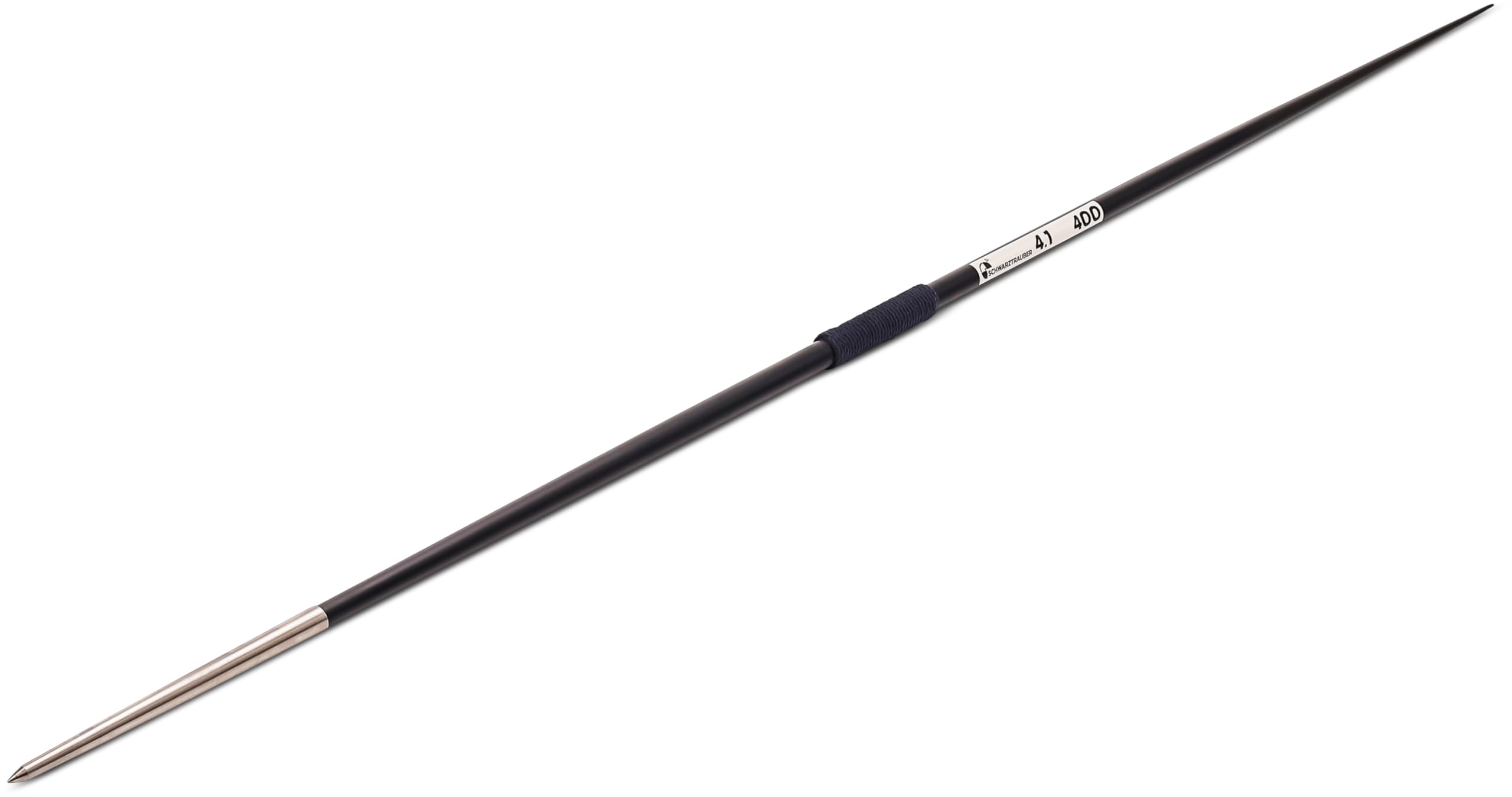 Wettkampfspeer - 400g - Leichtathletik - Aluminium - Zigarrenspitze aus Edelstahl - Schwarz - WA DLV Zulassung