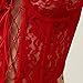 Sexy Fashion Lace Lingerie Floral Lace Tie Shoulder Underwire Bra Underwear Sleepwear Valentines Lingerie plus (Red, M) womens underwear