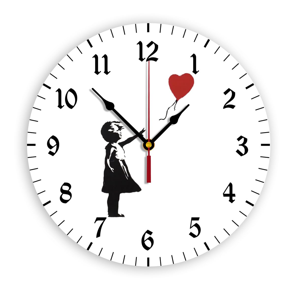 バンクシー　バルーンガール木製掛時計 激レア】バンクシー バルーンガール カリモク 壁掛け時計 - メルカリ