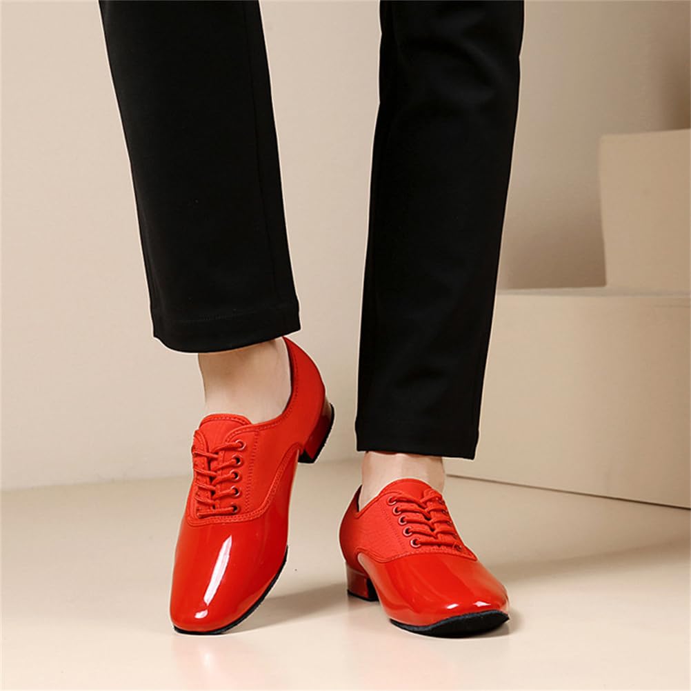 Zapatos de Baile para Hombre Latino Salsa Salón Suela de Cuero Vals Interior