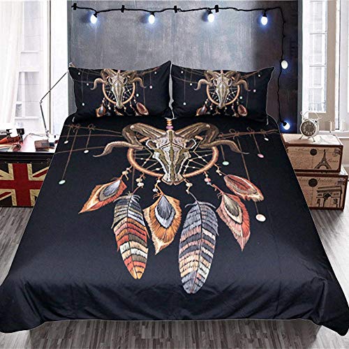 Housse de couette en coton et microfibre 3D grand format style ethnique - 2