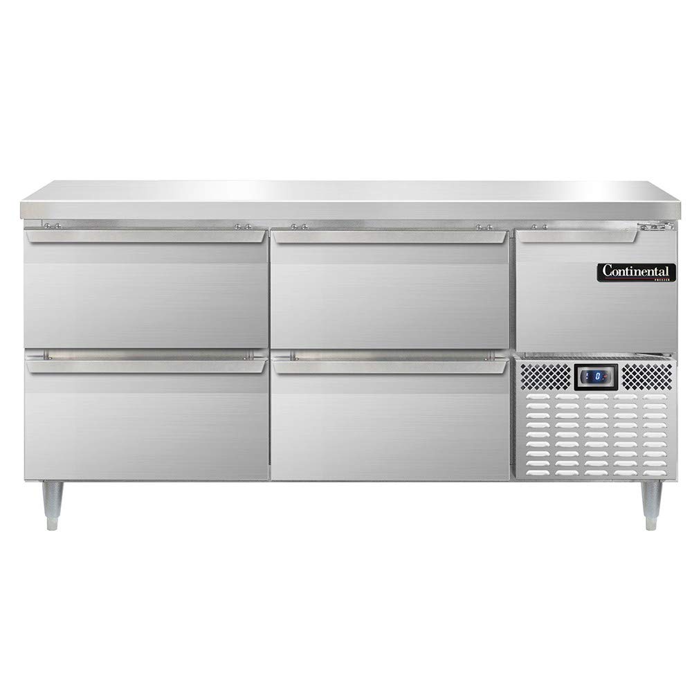Continental Refrigerator DLFA68-SS-D Designer Line Freezer Base Worktop Unit, 68