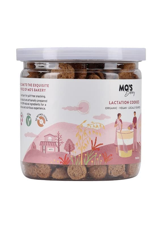 Mo's Lactation Cookies, 150g | Vegan | Healthy Snacks for New Mom's & Pregnant Women |Healthy Pregnancy Cookies | 100% Natural ingredients | Preservatives Free