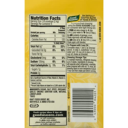 Good Seasons Greek Dressing & Recipe Mix (Pack Of 4) .7 Oz Packets #TOP5