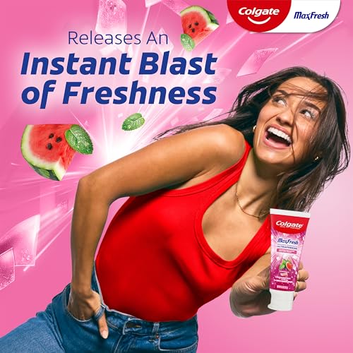 Colgate MaxFresh Fluoride Toothpaste, Watermelon Blast, 3 Pack, 4.5 oz