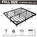 Feonase Full Size Floating Bed Frame with Charging Station and Led Lights, Metal Bed Frame with Heavy Duty Steel Slats Supports, No Box Spring Needed, Easy Assembly, Black