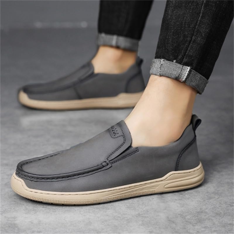 Men's Slip-on Rubber Shoes Oxford Shoes Flat-Soled Non-Slip wear-Resistant Comfortable Breathable Outdoor Casual Shoes for Men