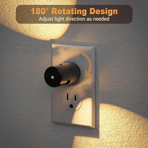 Image of JandCase Night Lights Plug into Wall, 8 Pack Mini Lens Night Light | 3CCT Color Temperature, 180 Rotatable Night-Lights, Dimmable Nightlight Plug in, Light Sensor, Bathroom Hallway Room Decor