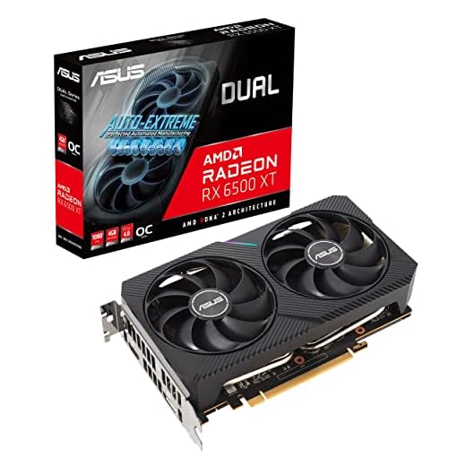 ASUS Dual AMD Radeon RX 6500 XT OC Edition 4GB GDDR6 - Tarjeta Gráfica Gaming (AMD RDNA 2, PCIe 4.0, 4GB GDDR6, HDMI 2.1, DisplayPort 1.4a, Ventilador Axial-Tech Design, Tecnología 0db)