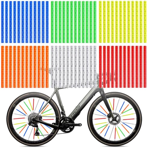 Lot de 72 Rayons de vélo colorés, réflecteurs de Rayons réfléchissants à 360 °, faciles à...