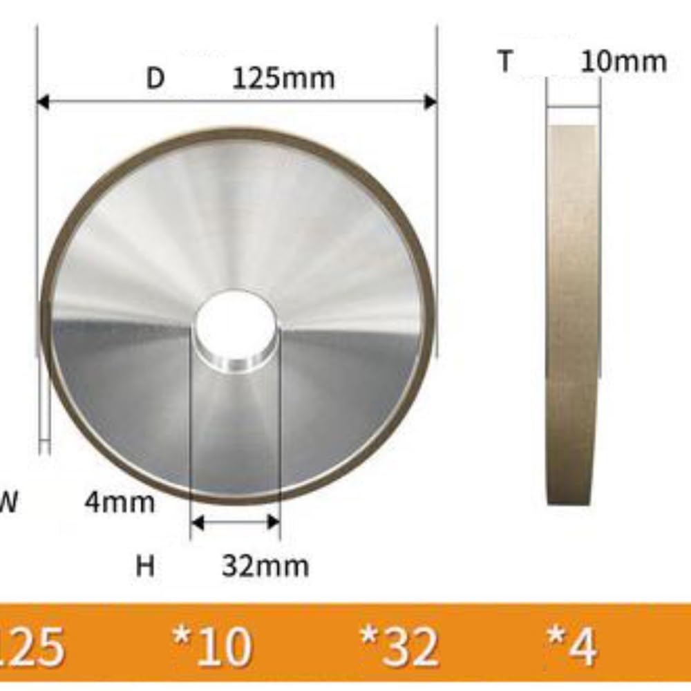 tarcza szlifierska, Ściernica diamentowa CBN z żywicą, azotek boru sześcienny, stal szybkotnąca, 150 mm, 200, do szlifowania metalu, narzędzie cięcia/100 * 10 20 4(125 * 10 * 32 * 4)