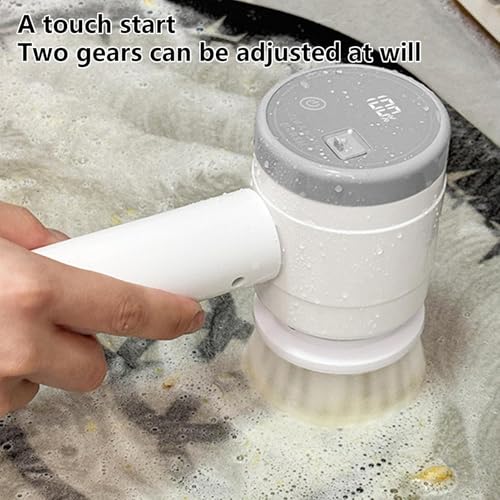 Brosse de nettoyage électrique rotative pliable avec batterie rechargeable