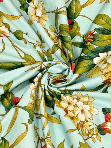 Image of Cotton Bedsheet, Printed Bedsheet for Double Bed with 2 Pillow Covers, Eco-Friendly Bedsheet for Bedroom, Guestroom & Living Room, Size - 108 * 108 (Green & Cream)