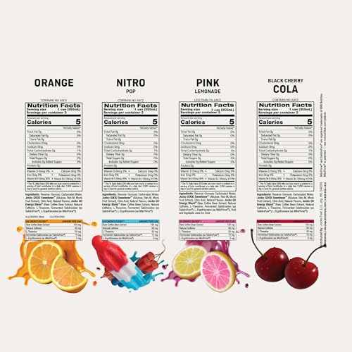 Image of Jocko Fuel GO Energy Drinks, Variety Pack - 95mg Caffeine with Added Adaptogens, Vitamin B12 & B6, & L Theanine for Mood & Focus Support, No Sugar, 12 Pack - Packaging May Vary
