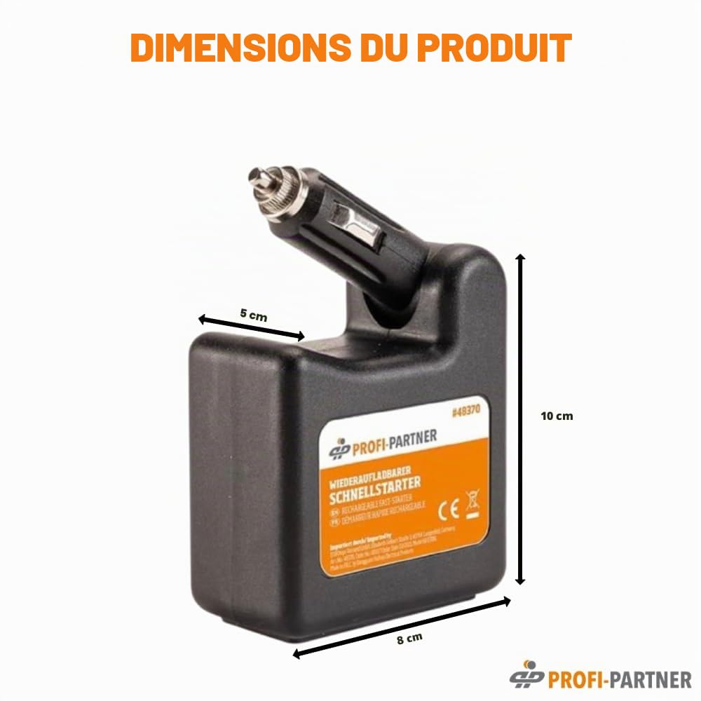 Démarreur de voiture - démarreur rapide rechargeable, connexion 12 volts, batterie USB avec indicateur de charge, auto, démarreur de batterie, alimentation allume-cigare, booster de