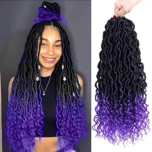 Goddess Locs Crochet Hair 20 Inch 6 Packs Faux Locs for Black Women
