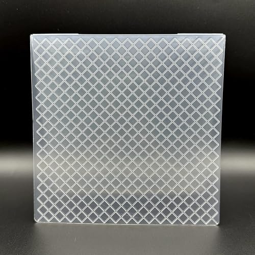 3D Plastic Embossing Folder Template Small Lattice Texture 5.91x5.91 Inch for Card Making DIY Scrapbooking Paper Crafting Handmade Crafts Scrapbooking Arts Supplies Scrapbook Decor