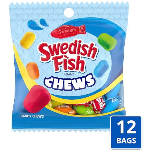 SWEDISH FISH Chews Soft & Chewy Candy, Bulk Candy, 12-2.12 oz Bags - image 3