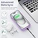 Battery Case for iPhone 15Pro (6.1Inch), Real 7500mAh Ultra Slim Portable & 15W Fast Charging, Rechargeable Protective Extended Charger Case Cover Only for iPhone 15Pro Charging Case-Purple