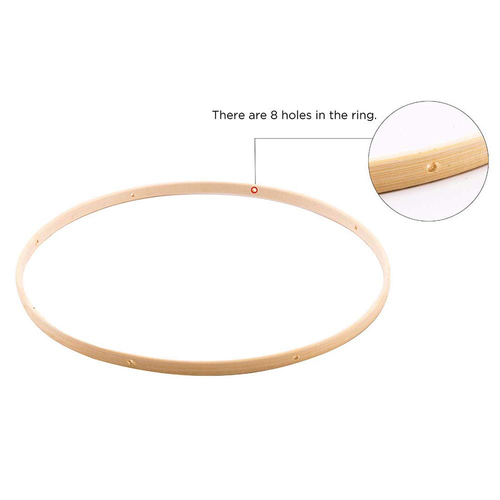 Kit cadre mobile en bois bricolage, carillon de vent mobile pour lit bébé, naturel artisanal cintre de cloche de lit de bébé, cadeau de décoration de pépinière pour enfants (95 pièces)