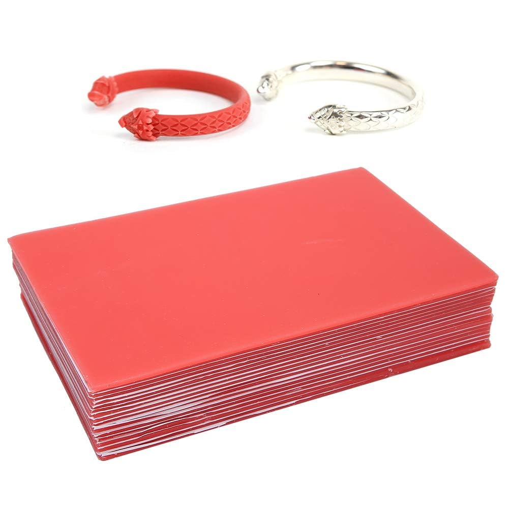 Cera per Gioielli, Foglio di Cera per Modellismo a Fette Rosse Incisione per Intaglio Cera per Intaglio Penna per Cera Stampo per Colata Strumento per Ceretta per Incisione Gioielli Anelli Artigianali