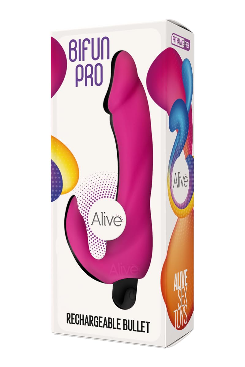 ALIVE - BIFUN Pro Vibrator Dildo Pink 14.9 CM