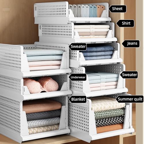 Rangement placard efficace avec ce bac plastique empilable vêtement - 6