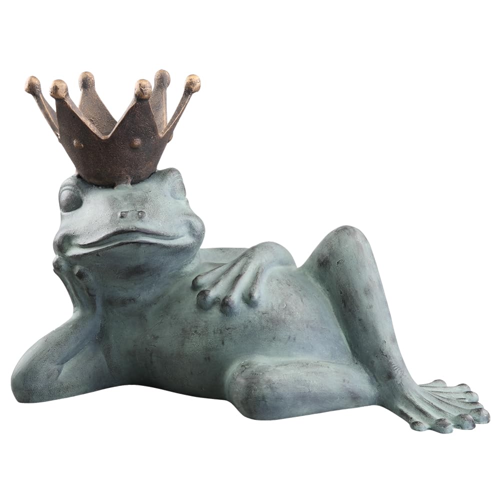 SPI Aluminium Futterhaus „Lazy Frog Prince“ – 30,5x45,7x24,1cm, Wetterfest, Für Garten Oder Balkon