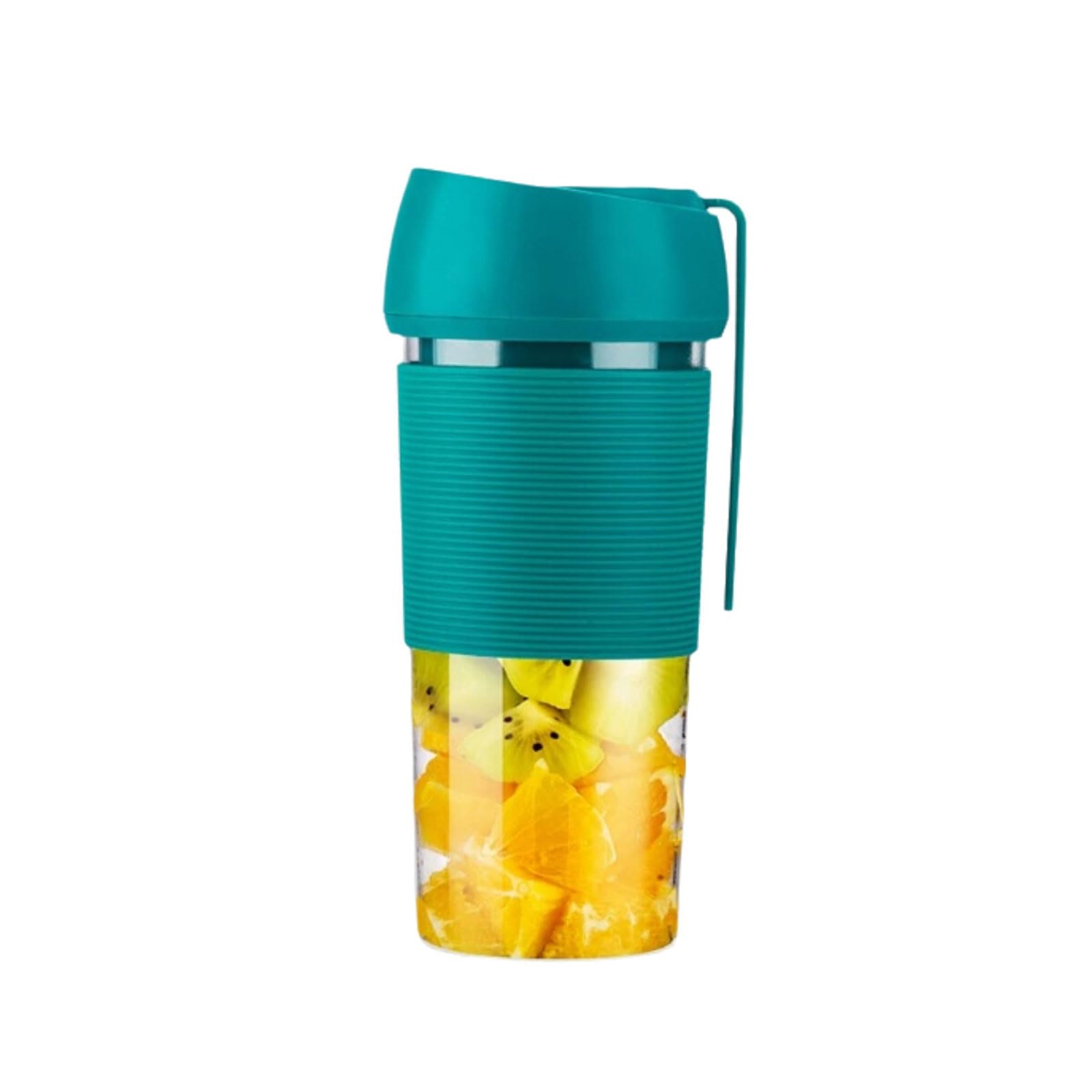 Bezprzewodowy szklany przenośny blender 4 ostrza małe blendery kubek USB osobisty rozmiar blender do kuchni biura podróży siłowni 300 ml/297.7 g wydajny (Gr n)