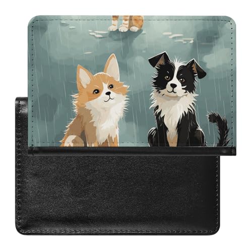 Porte-passeport motif loup 3D étanche avec fentes pour cartes