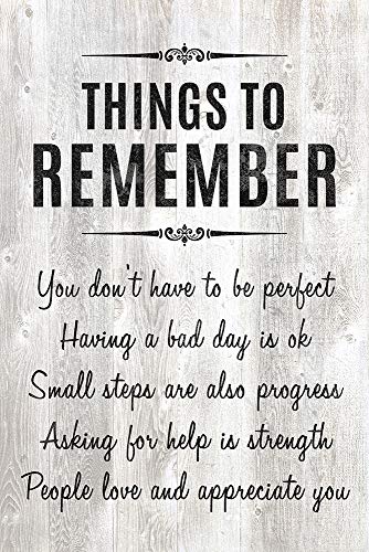 Keep Calm Collection Things to Remember - Motivational Poster Print 12" x 18" Ready to Frame. Room Decor for Home-Office