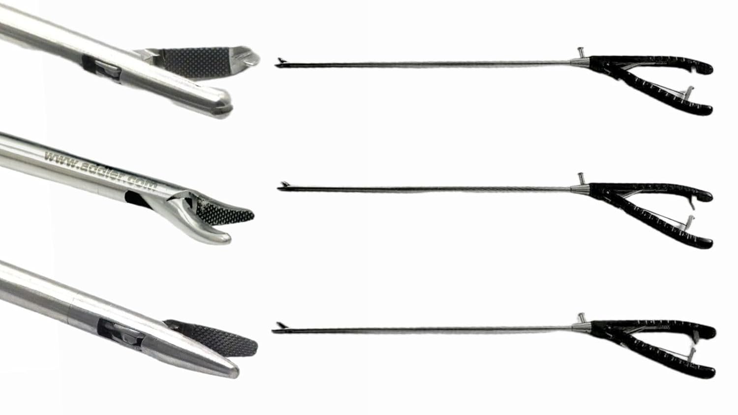 ADDLER LAPAROSCOPIC ETHICON TYPE BLACK HANDLE NEEDLE HOLDER STRAIGHT