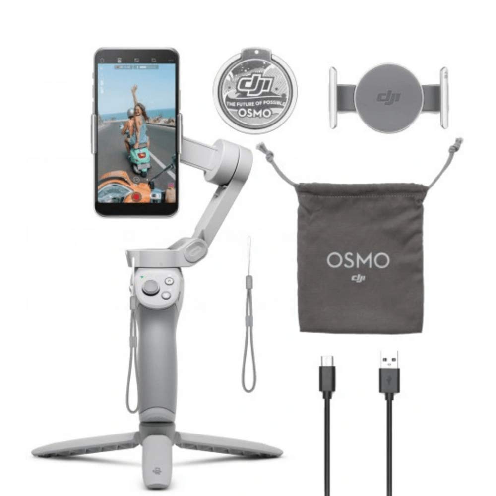 DJI OM 4 – 3-Axis Smartphone Gimbal, Magnetic Design, Portable and Foldable, DynamicZoom, CloneMe, Timelapse, Gesture Control, Spin Mode, Story Mode, Slow Motion, Panorama