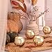Volens Round Gold Votive Candle Holders, Mercury Glass Candle Holder Set of 12, Diwali Decorations for Home